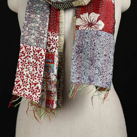 Bengal Kantha Handwork Patchwork Reversible Silk Stole 118