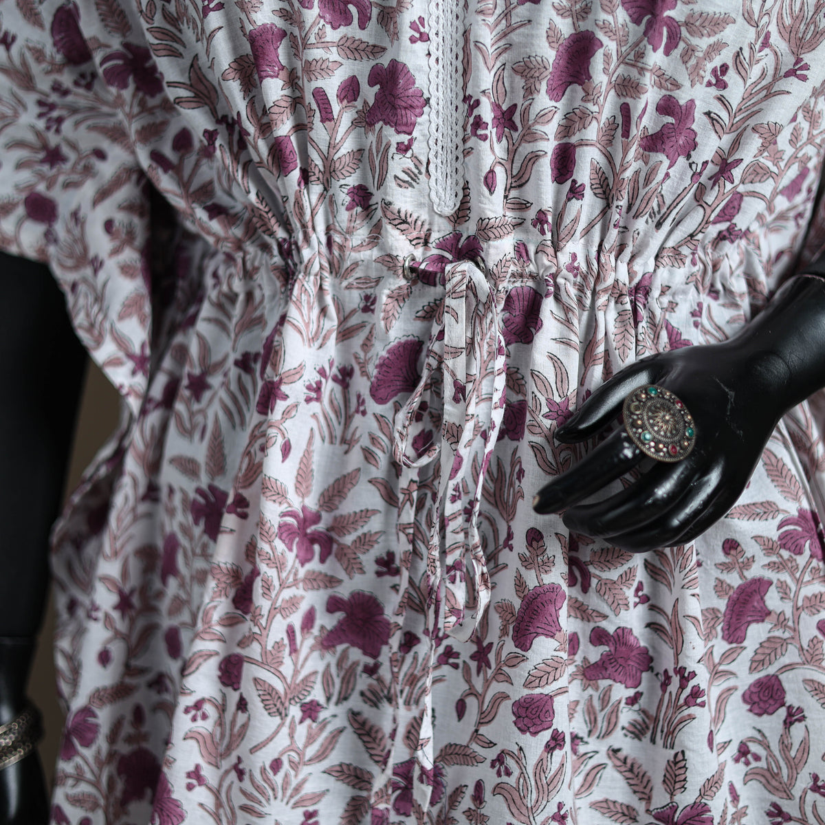 Sanganeri Hand Block Print Cotton Short Kaftan 120