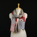 Bengal Kantha Handwork Patchwork Reversible Silk Stole 118