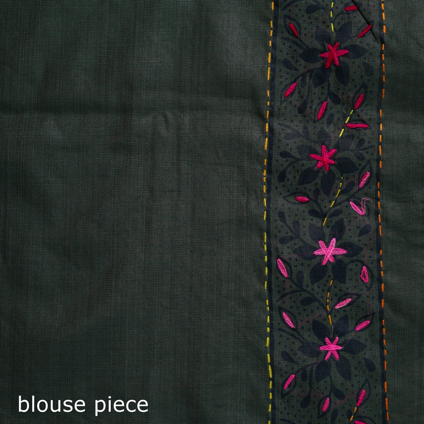 Bengal Kantha Hand Embroidery Silk Cotton Chapa Work Saree 46