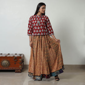 Multicolor - bagh skirt with 24 kali patchwork 03