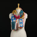 Bengal Kantha Handwork Patchwork Reversible Silk Stole 120
