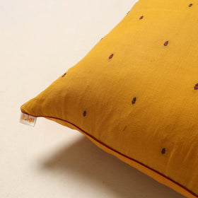 Yellow - jacquard weave cotton cushion cover 65