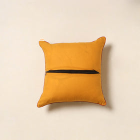 Yellow - jacquard weave cotton cushion cover 65