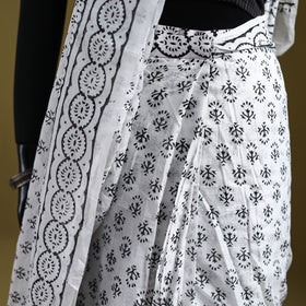 Sanganeri Hand Block Print Pure Mul Cotton Ready To Wear Saree  21