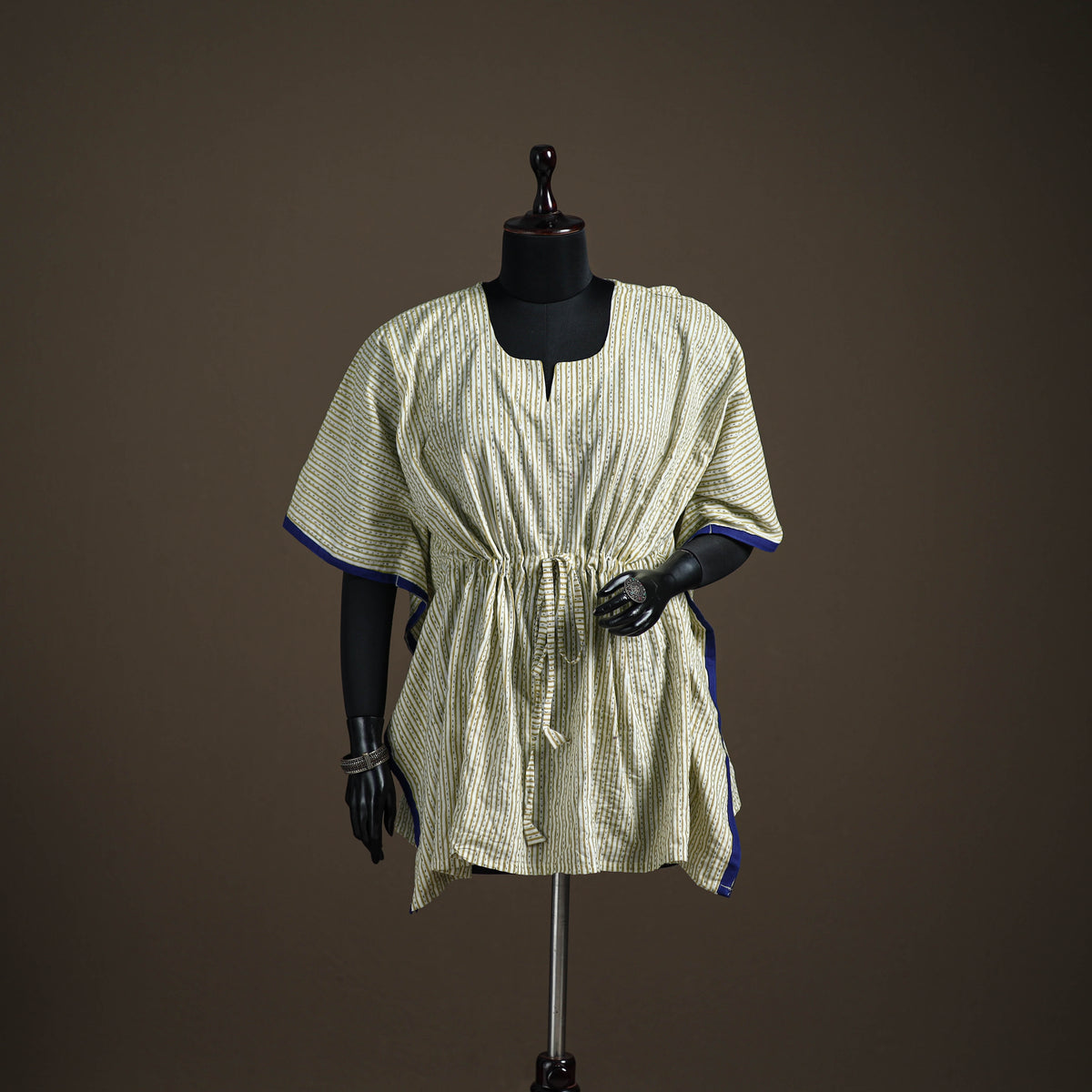 Jacquard cotton short kaftan 123 - handcrafted