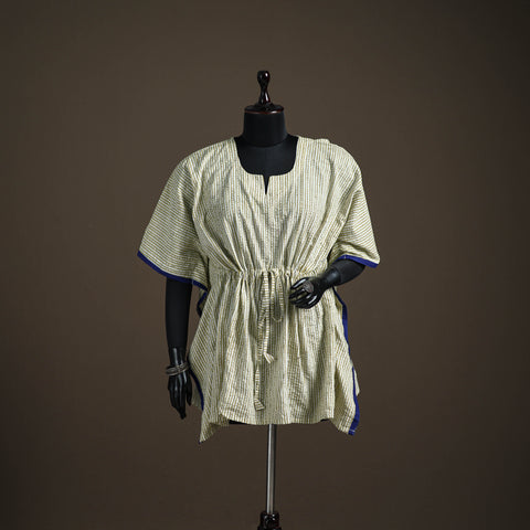 Jacquard cotton short kaftan 123 - handcrafted