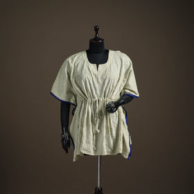 Jacquard cotton short kaftan 123 - handcrafted