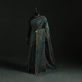 Black - Bengal Kantha Hand Embroidery Silk Cotton Chapa Work Saree 49
