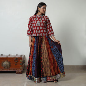Multicolor - bagh skirt with 24 kali patchwork 04