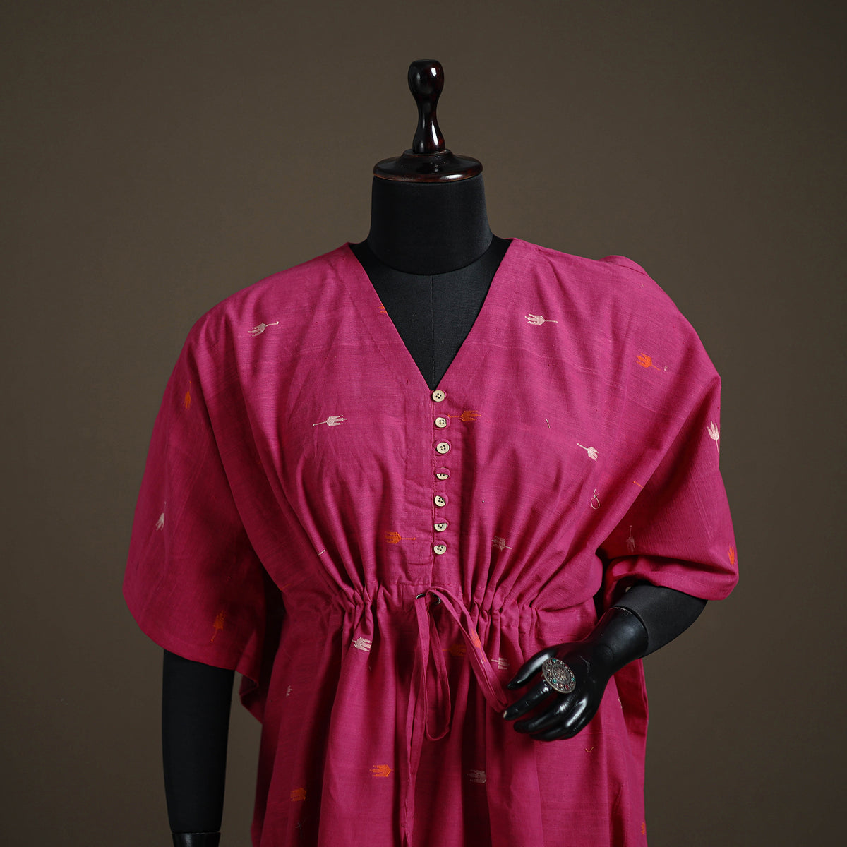 Jacquard Cotton Short Kaftan 124