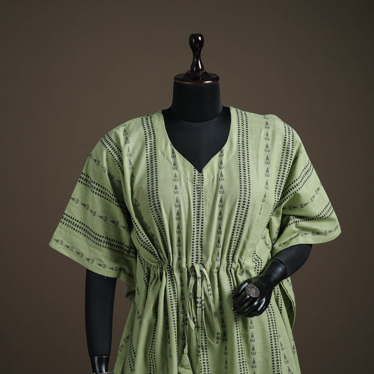 Jacquard Cotton Short Kaftan 125