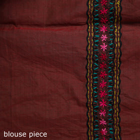 Bengal Kantha Hand Embroidery Silk Cotton Chapa Work Saree 50