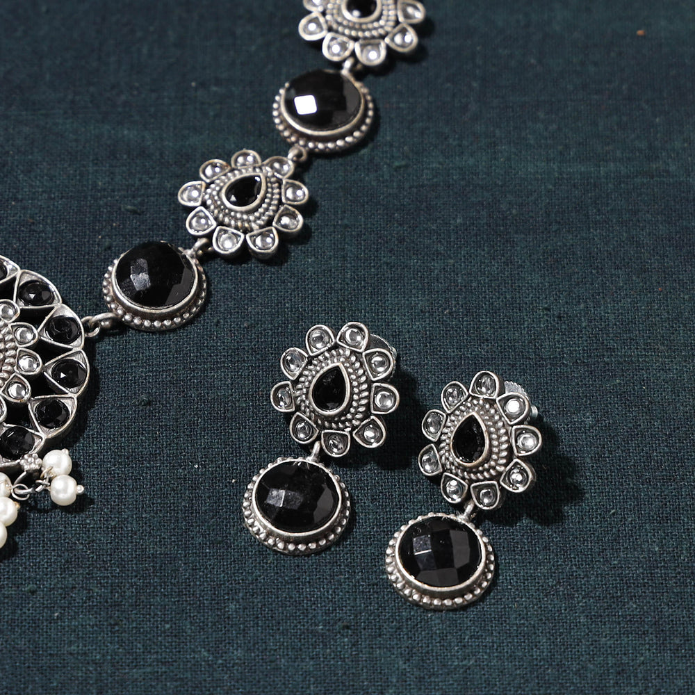 oxidised necklace set