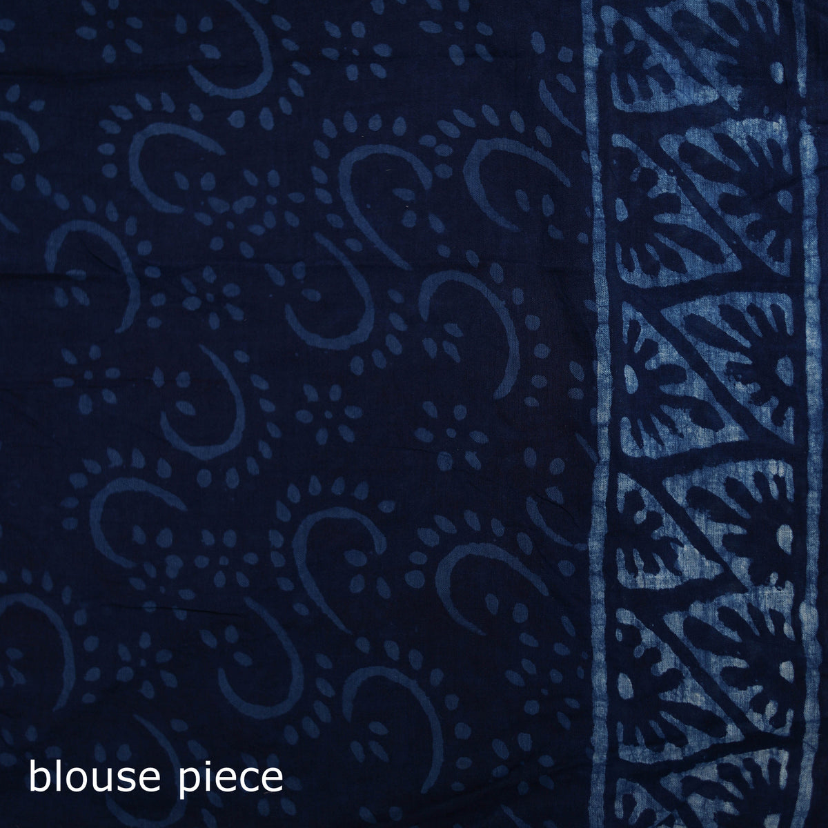 Indigo Bagru Hand Block Print Pure Mul Cotton Ready To Wear Saree 24