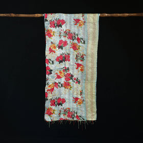 Bengal Kantha Handwork Patchwork Reversible Silk Stole 119