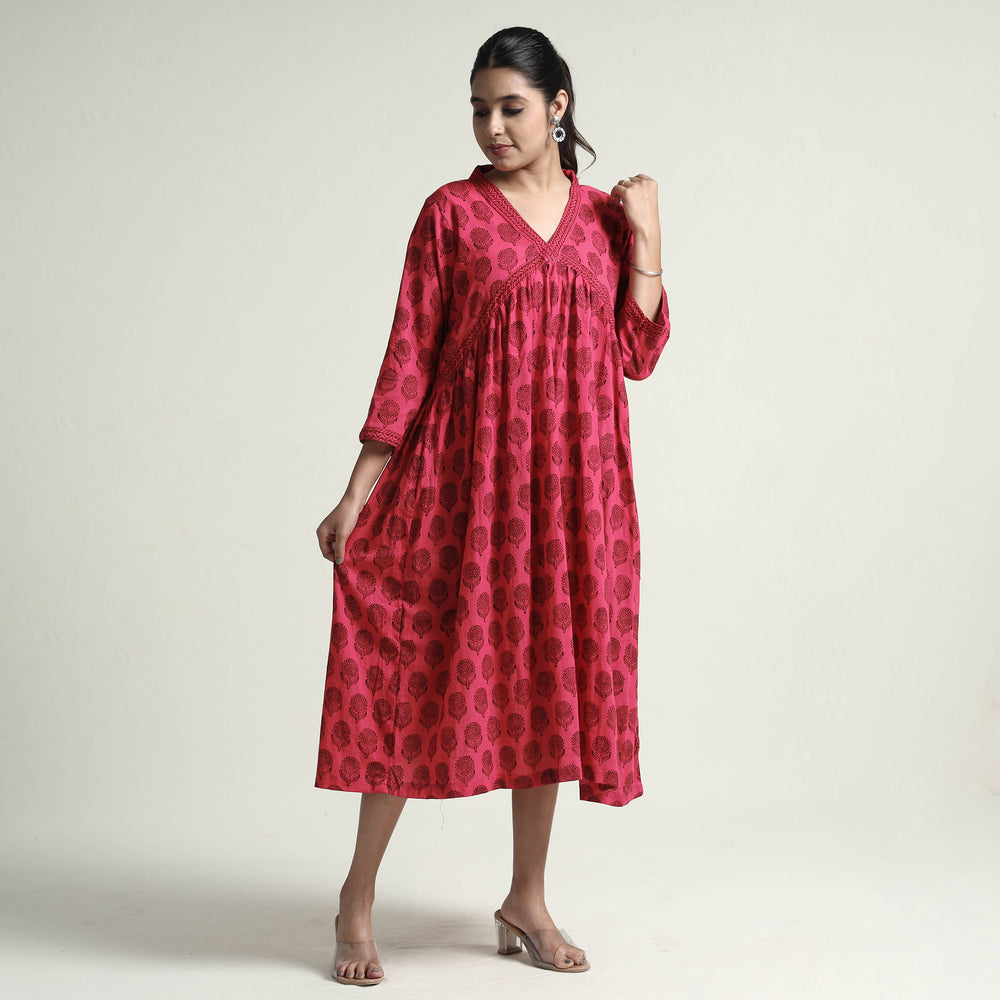 bagh printed cotton dress