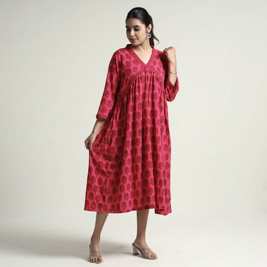 bagh printed cotton dress