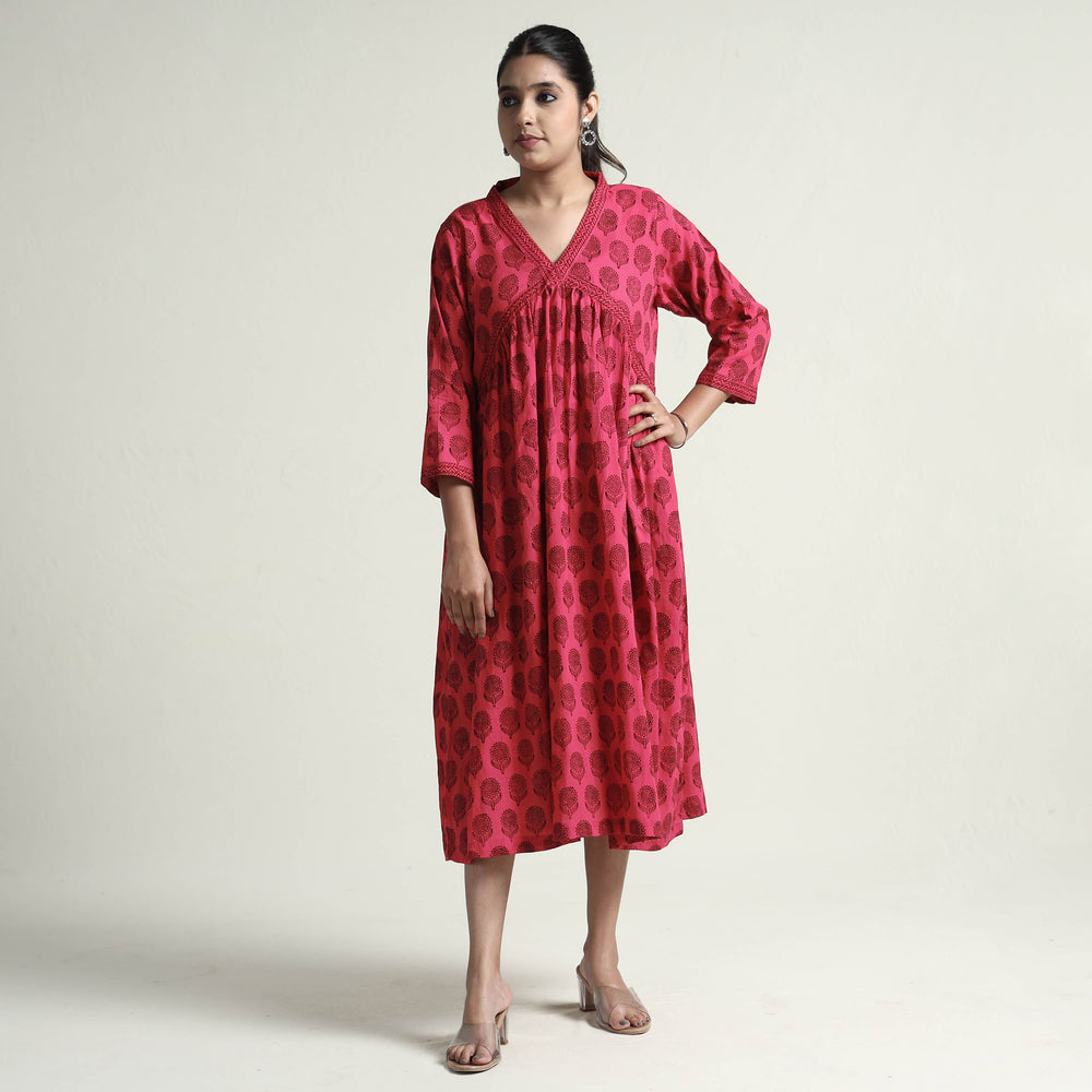 bagh printed cotton dress