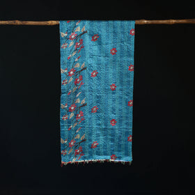 Bengal Kantha Handwork Patchwork Reversible Silk Stole 107