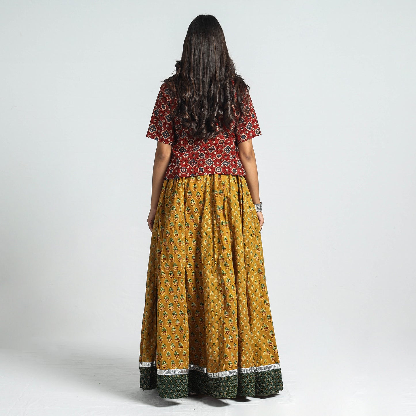 ajrakh long skirt 