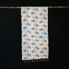 Bengal Kantha Handwork Patchwork Reversible Silk Stole 111