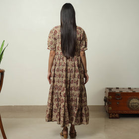  Pedana Kalamkari Block Printed Cotton Tiered Dress 03 