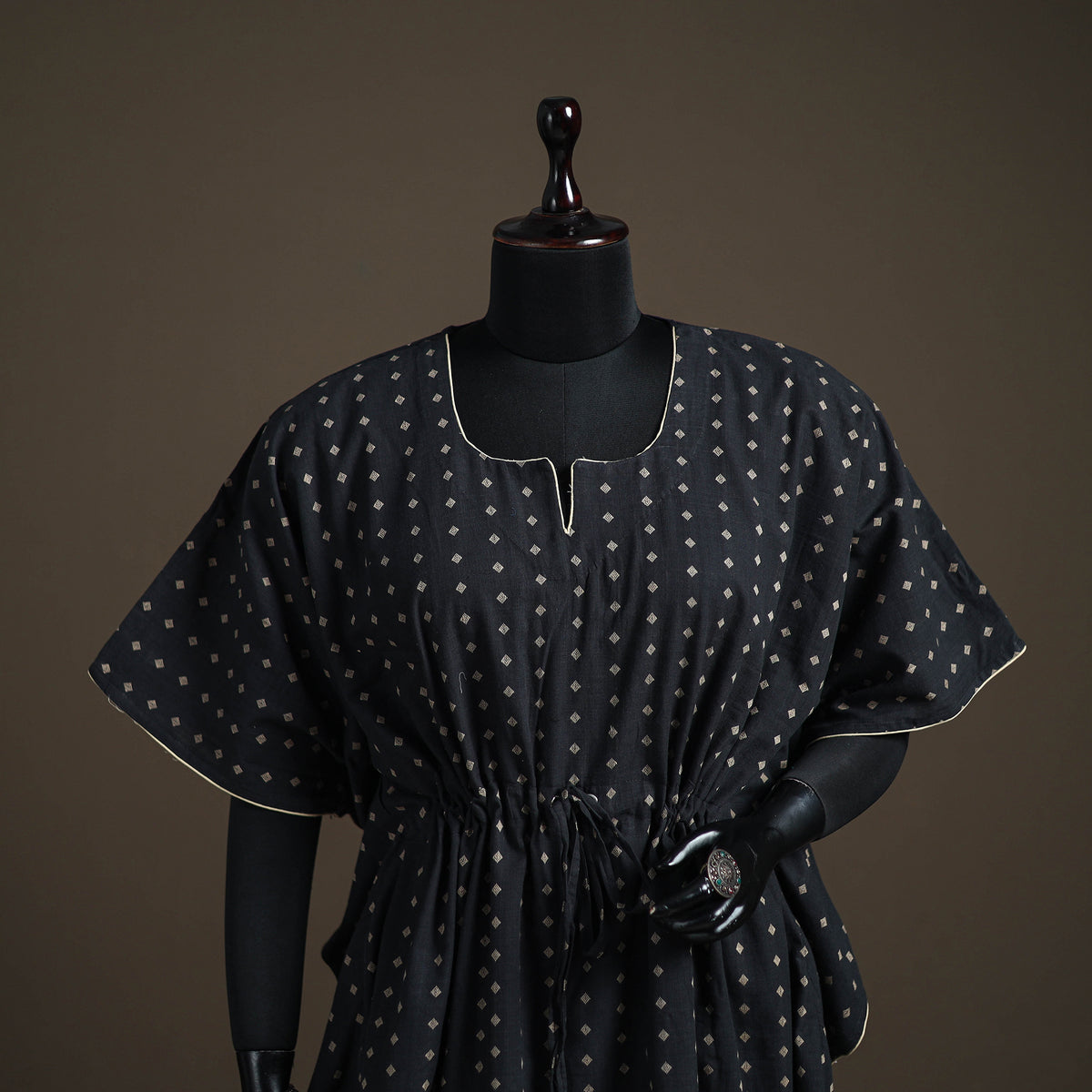 Jacquard Cotton Short Kaftan 130