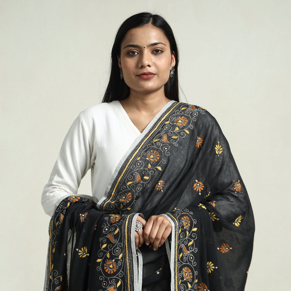 kantha embroidery dupatta