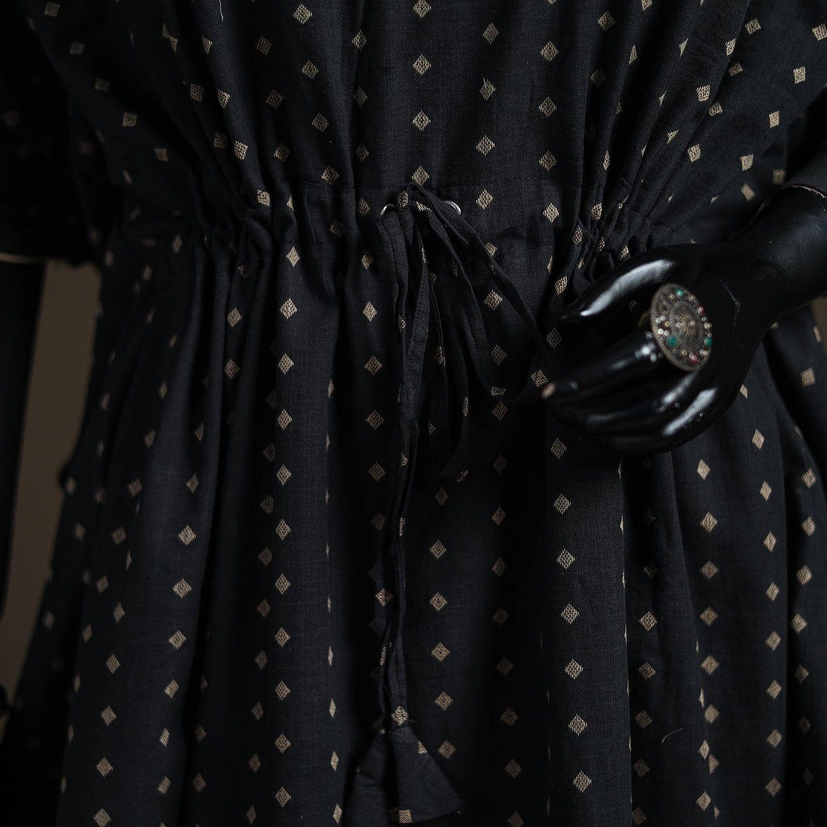 Jacquard Cotton Short Kaftan 130