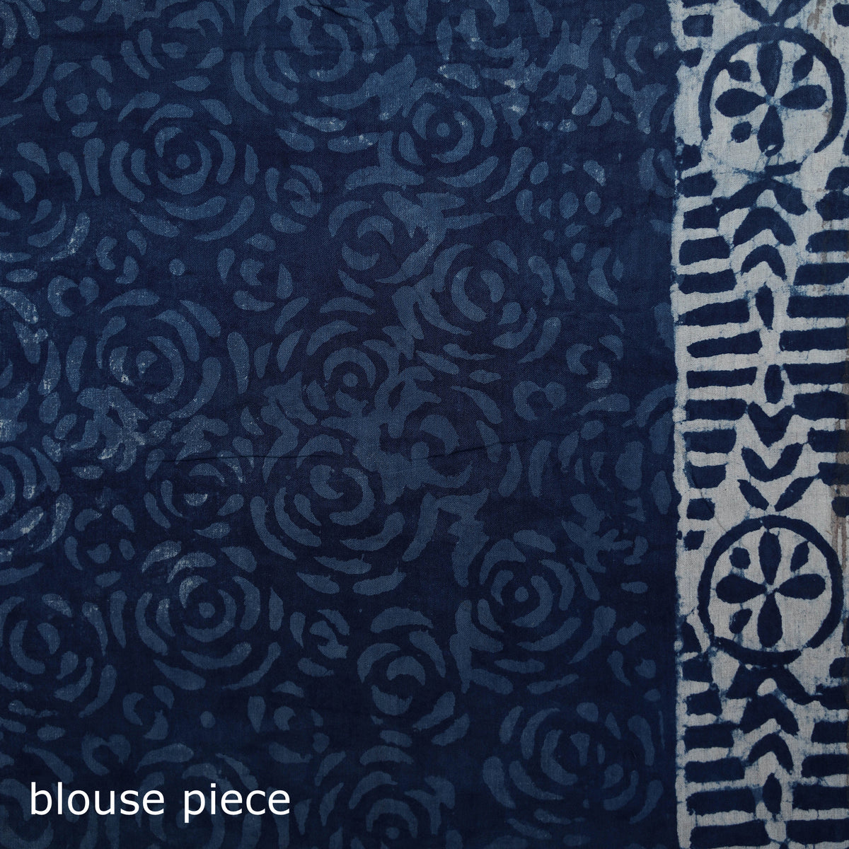 Indigo Bagru Hand Block Print Pure Mul Cotton Ready To Wear Saree 26