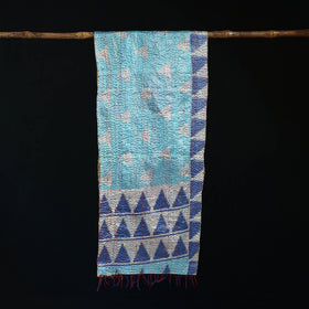 Bengal Kantha Handwork Patchwork Reversible Silk Stole 105