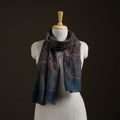 Handloom Chanderi Silk Ajrakh Hand Block Print Natural Dyed Stole 05