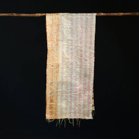 Bengal Kantha Handwork Patchwork Reversible Silk Stole 104
