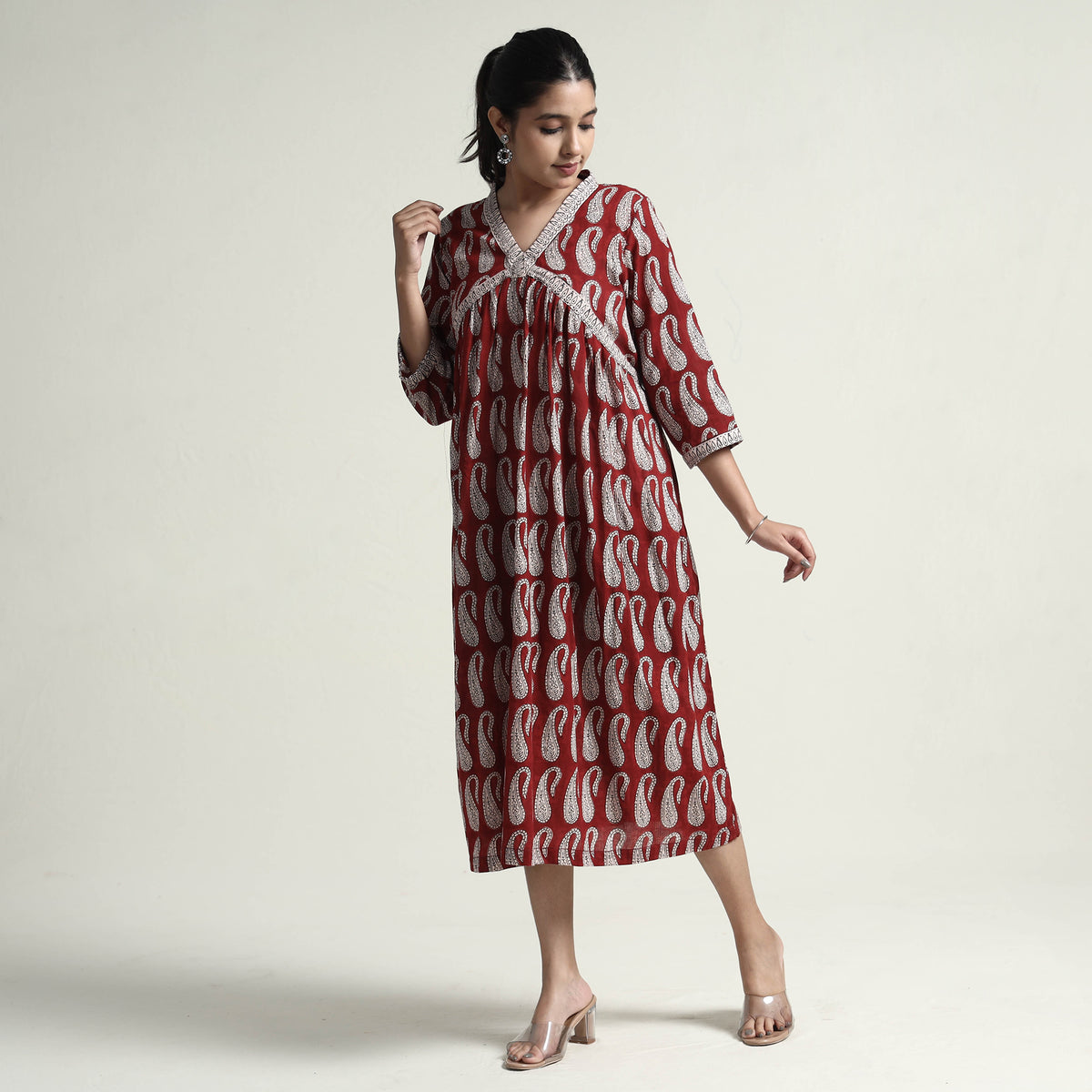 bagh printed cotton dress