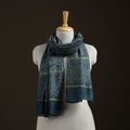 Handloom Chanderi Silk Ajrakh Hand Block Print Natural Dyed Stole 06