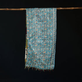 Bengal Kantha Handwork Patchwork Reversible Silk Stole 102