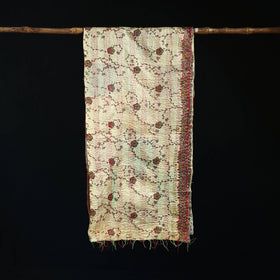Bengal Kantha Handwork Patchwork Reversible Silk Stole 100