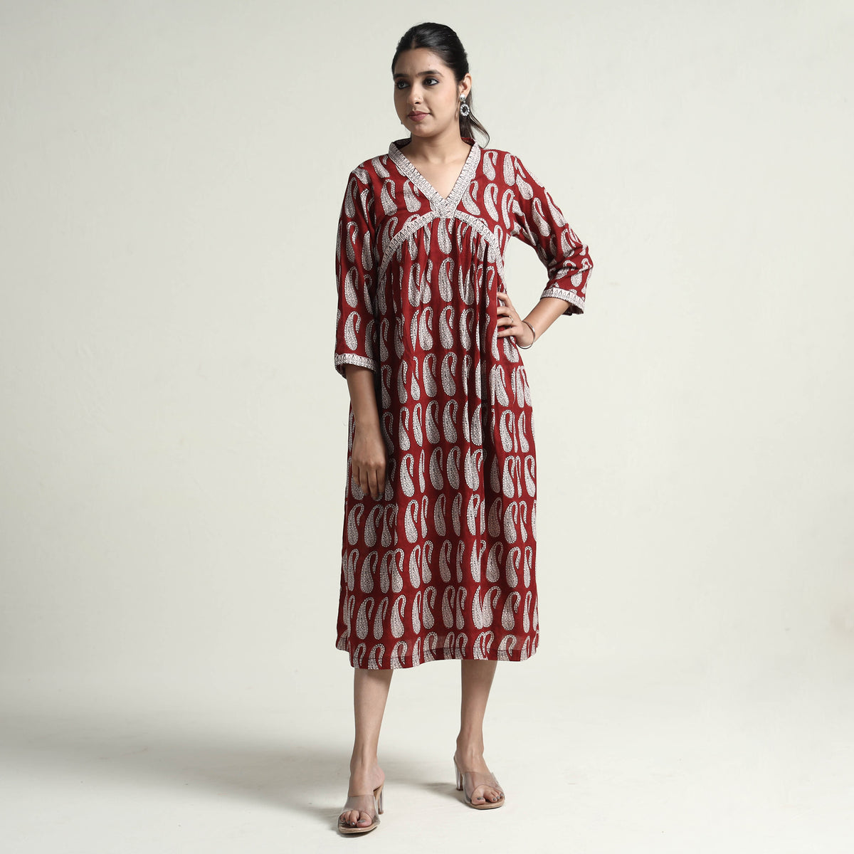 bagh printed cotton dress