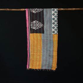Bengal Kantha Handwork Patchwork Reversible Silk Stole 97