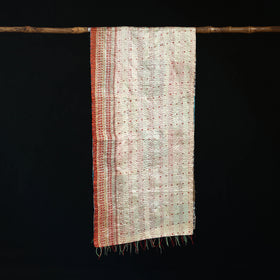 Bengal Kantha Handwork Patchwork Reversible Silk Stole 96