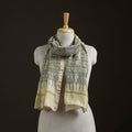 Handloom Chanderi Silk Ajrakh Hand Block Print Natural Dyed Stole 08