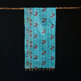 Bengal Kantha Handwork Patchwork Reversible Silk Stole 89