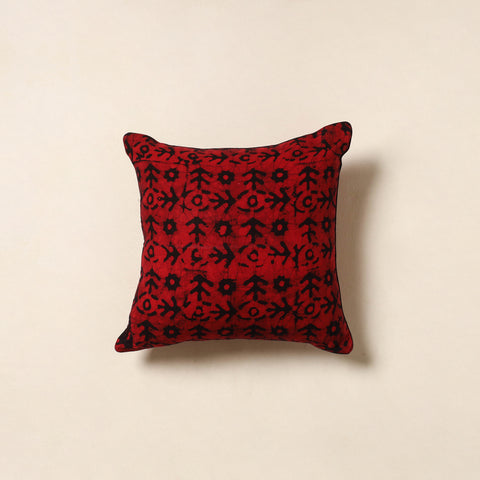Red - hand batik cotton cushion cover 79 - handcrafted