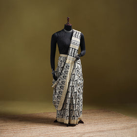 Bagru Hand Block Print Pure Mul Cotton Ready To Wear Saree 31