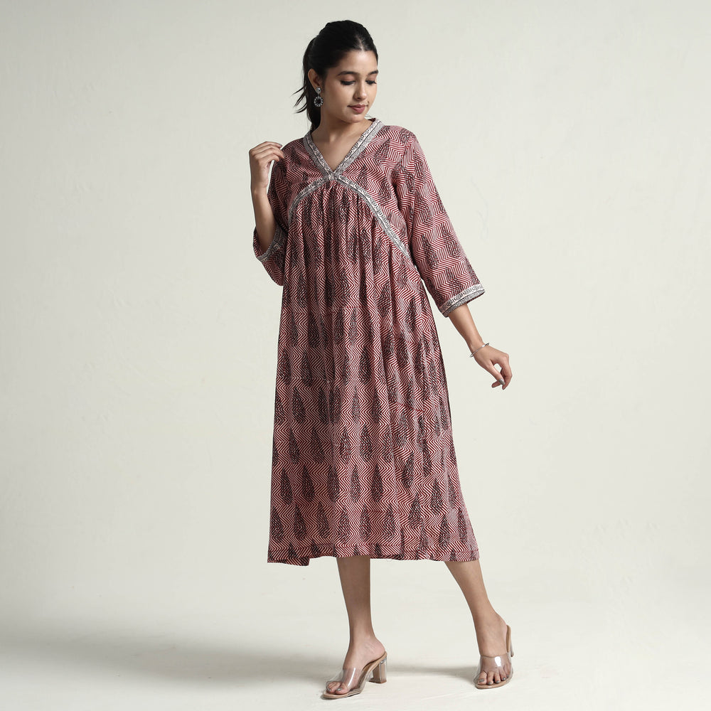 bagh printed cotton dress