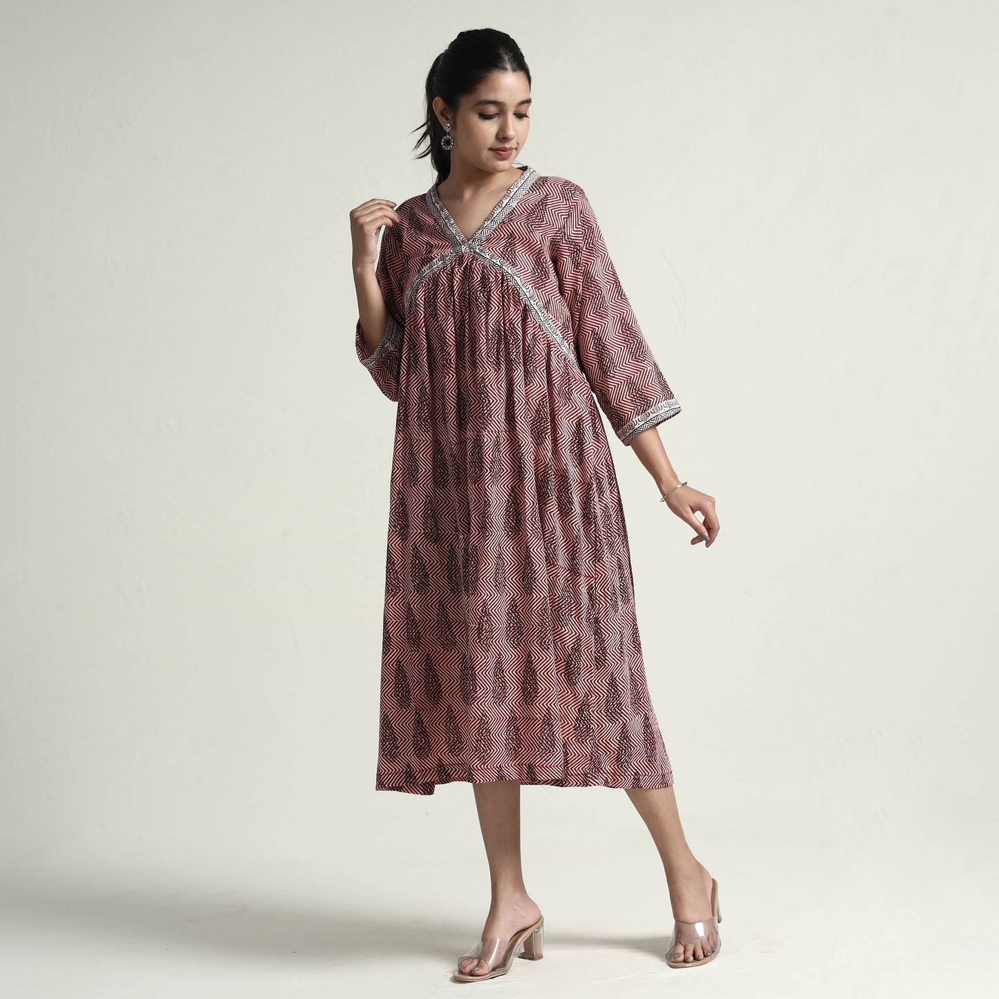 bagh printed cotton dress