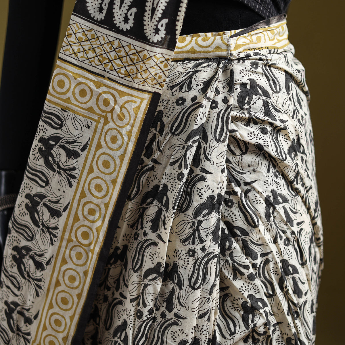 Bagru Hand Block Print Pure Mul Cotton Ready To Wear Saree 31