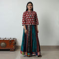 Multicolor - bagh skirt with 24 kali patchwork 08