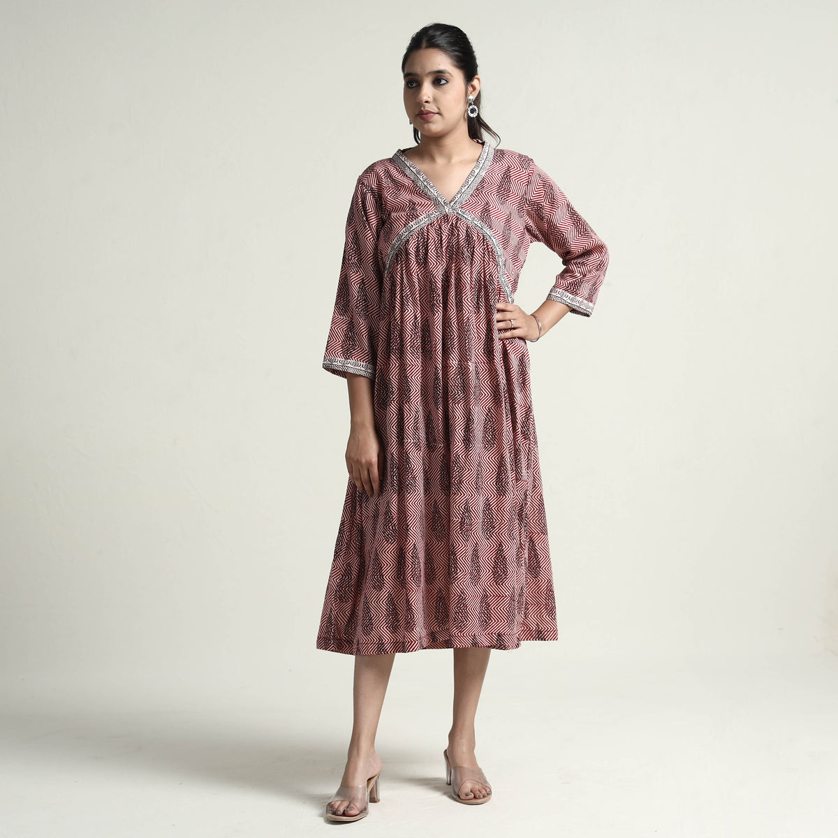 bagh printed cotton dress